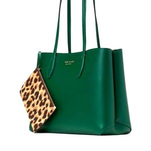 Kate Sade Jade Green All Day tote, wristlet and dust bag included